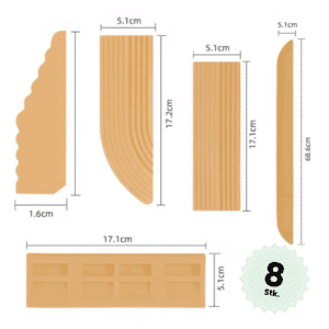 Dørtrinsramper (Antal/Farve) - Til robotstøvsugere - Træ / 8 stk. (til 4 dørtrin)